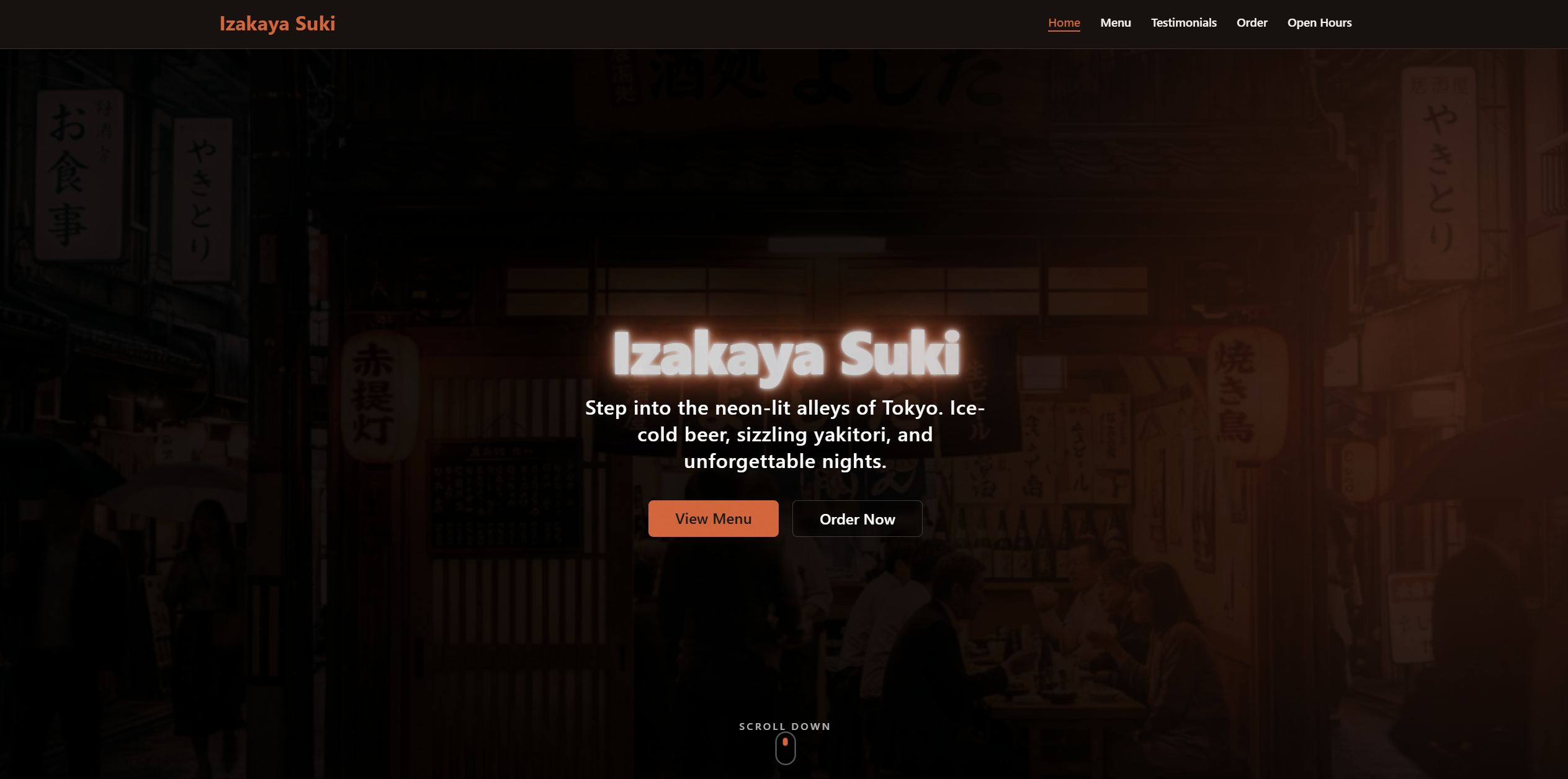 Izakaya Suki Restaurant Website